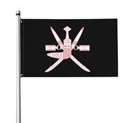 Emblema Nazionale Dell'Oman Garden Flag Con 2 Occhielli Bandiere Da Giardino Resistente Alle Intemperie Bandiera Da Cortile Per Interni Patio Fattoria 90X150Cm