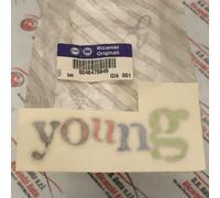 EMBLEMA SIGLA MODELLO FIAT CINQUECENTO YOUNG COD. 46475949 NUOVA ORIGINALE