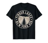 Emblema Souvenir da Viaggio Finger Lakes New York Maglietta