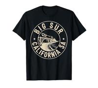Emblema Souvenir di Viaggio Big Sur California Maglietta