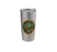 Emblema vintage della palude del Parco Nazionale del Sud della Carolina del Su Bicchiere termico in acciaio inox doppia parete