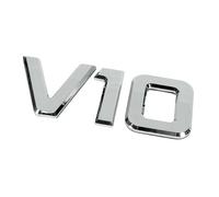 Emblemi motore 3D cromati 92x210 mm V10 Base adesiva speciale ed impermeabile.