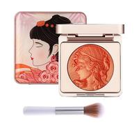 Embossed Smooth Powder Blush Palette For Cheeks, Embossed Girl Blush for Cheeks, Matte Face Powder Blush Palette, Face Matte Blush Palette, Powder Blush Palette (Orange, 3g)