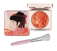 Embossed Smooth Powder Blush Palette For Cheeks, Embossed Girl Blush for Cheeks, Matte Face Powder Blush Palette,Natural Makeup,Radiant Finish,Makeup Blush (Orange, 10cm)