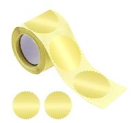 Embossed Stickers, 100 Self-Adhesive Embossing Labels with Serrated Edge for Notary Certificates, Shower, Wedding Invitations, Party Favors, Christmas Cards