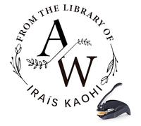 Embosser per libri personalizzato - Goffratrice personalizzata con ex libris, timbro per libri incluso, embosser personalizzato per copertine, regalo originale per lettori e bibliofili (Style06)