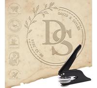 Embosser per Libri Personalizzato,Goffratrice Personalizzata,Timbro per Libri Personalizzato Timbro A Secco Embosser per Carte, Biblioteche, Buste, Inviti di Nozze, Vari Design da Scegliere