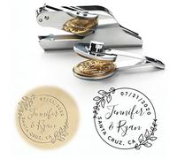 Embosser personalizzato per biblioteche domestiche - Crea il tuo dolce matrimonio rotondo Salva la data Embosser