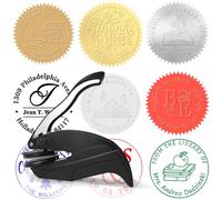 Embosser Timbro personalizzato Libro Timbro Personalizzato Embosser Crea il Tuo Timbro Personalizzato Biblioteca Goffratrice con Nome Testo