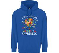 Embrace The Amazing Autism Asd Bambini Felpa con Cappuccio