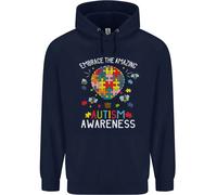 Embrace The Amazing Autism Asd Bambini Felpa con Cappuccio