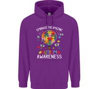 Embrace The Amazing Autism Asd Bambini Felpa con Cappuccio