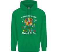 Embrace The Amazing Autism Asd Bambini Felpa con Cappuccio