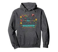 Embrace The Strange: Teacher Edition Eccentrico Inspirational Felpa con Cappuccio, Unisex per Adulti, Grigio Scuro, XXL