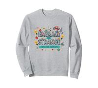 Embrace The Strange: Teacher Edition Eccentrico Inspirational Felpa, Unisex per Adulti, Grigio Melange, XXL