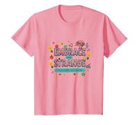 Embrace The Strange: Teacher Edition Eccentrico Inspirational Maglietta, Bambini, Rosa, 8 Anni