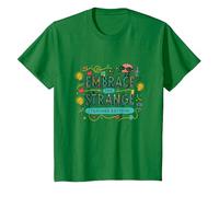 Embrace The Strange: Teacher Edition Eccentrico Inspirational Maglietta, Bambini, Verde Mela, 8 Anni