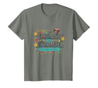 Embrace The Strange: Teacher Edition Eccentrico Inspirational Maglietta, Bambini, Verde Militare mélange, 6 Anni
