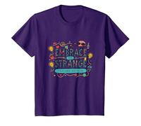 Embrace The Strange: Teacher Edition Eccentrico Inspirational Maglietta, Bambini, Viola, 6 Anni