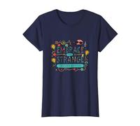 Embrace The Strange: Teacher Edition Eccentrico Inspirational Maglietta, Donna, Navy, S