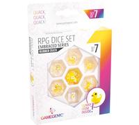 Embraced Series - Set di 7 dadi in una varietà di dimensioni progettati per giochi di ruolo, dadi in resina di alta qualità con design unico a tema anatra in gomma, realizzati da Gamegenic