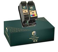 EMBRIIO 45 78 Kit 2 Cartucce d'Inchiostro Sostituzione per HP Officejet 1170 G55 G85 G95 K60 K80 Fax 1220 Photosmart 1000 1100 1115 1215 1315 P1000 P1100 Copier 180 Deskjet 1180c 1280 6120 9300 970cxi