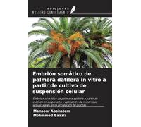 Embrión somático de palmera datilera in vitro a partir de cultivo de suspensión celular: Embrión somático de palmera datilera a partir de cultivos en ... arbusculares en la protección de plantas