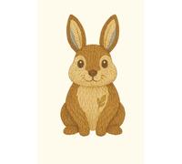 Embroidered Bunny: Daily planner with a cozy forest bunny design, perfect for peaceful productivity.