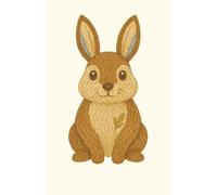 Embroidered Bunny: Daily planner with a cozy forest bunny design, perfect for peaceful productivity.