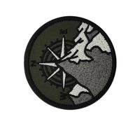 Embroidered Compass Mountain Patch Reusable Iron On Sew On Applique For Backpacks Jackets Hats Vests Clothing Outdoor Adventure Travel Hiking Fishing Camping Decorative Badge