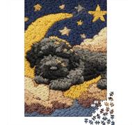 Embroidered Dog Wall Art Puzzle Impossibili 1000Pcs Decorazione Per La Casa. Giochi Rilassamento E Intelligence Per Adulti E Ragazzi Da 14 Anni 52x38cm/1000pcs