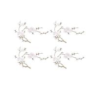 Embroidered Flower Patches | Washable Embroidered Plum Blossom 4 Piece