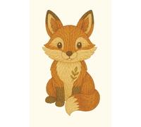 Embroidered Fox: Daily planner featuring a wise forest fox, ideal for clever planning and mindful productivity.