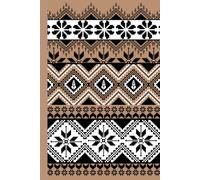 Embroidered Heritage: A 6x9 Inch Hardcover Notebook with 120 Lined Pages - Inspired by Traditional Ukrainian Cross-Stitch and Ethnic Pixel Art Patterns