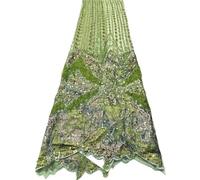 Embroidered Lace Fabric Style French Mesh Sequined Rhinestone For Dresses Sewing Material(Color6)