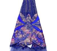 Embroidered Lace Fabric Style French Mesh Sequined Rhinestone For Dresses Sewing Material(Color9)