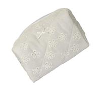 Embroidered Makeup Bag, Portable Cosmetic Toiletry Case, Stylish Fabric Organizer with Zipper Closure Lightweight Design Piece, for Travel Office Purse Use, 6.89x4.13x4.13 Inches