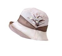 Embroidered Silk Fisherman's Hat Women's Summer Sunscreen Silk Hat Front Roll Sun Hat