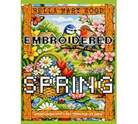 Embroidered Spring, or spring cross stitch patterns for coloring: embroidery coloring book
