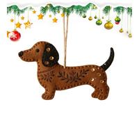 Embroidery Dogs - 2.36x1.57 Inches Small Felt Dog Ornaments, Christmas Embroidery Puppies | Winter Decorations Felt Ornaments For Windowsill Bedroom Balconies Doorways Wall Gardens