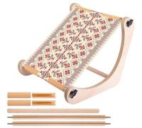 Embroidery Hoop Holder - Adjustable Wood Sewing Stand | 21/30/40cm Composite Board Craft Frame with Stable Base for Stitching, Quilting Display, Crochet Tapestry Work for Table Chair Bed Travel Use