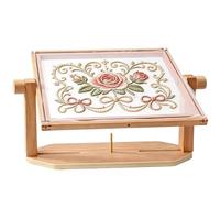 Embroidery Hoop Holder - Wooden Rotating Stand, Needlework Support Tool,