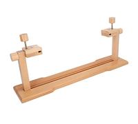 Embroidery Hoop Stand, Beech Wood Needlework Stand with Display Board, Adjustable Crossing Stitch Lap Stand for Embroidery and Needlework, Durable Clamps and Glossy Finish for Hand