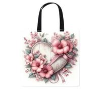 Embroidery Kit Canvas Tote Bag for Beginners,11CT Print Heart-Shaped Beach Scenery DIY Cross Stitch Kits DIY Art, Include Instructions Embroidery Bag,Color Threads and Tool