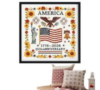 Embroidery Kit - Commemorative Art Craft Set Relaxing Creative Work | Complete Hand Stitchs Practice Pack for Seniors Group Activity Home Hobby Travel Projects Wall Decor Party Gatherings and Enjoy