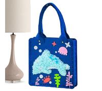 Embroidery Sewing Tote Bag, Funny Collage Pattern Craft Organizer 8,27 x 14,17 pollici, Lightweight Yarn and Needlework Storage, for Home, School, Travel, Sewing Projects