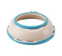 Embroidery Stand Hoop Double Sided Punch Needle Stand Hoop Frame for Cross Stitch Quilting 16.5cm 25cm Round Embroidery Hoop for Handcrafting Projects Sturdy Plastic Material (Lake Blue)