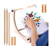 Embroidery Stand - Supporto in legno regolabile per telaio, durevole Sewing Organizer, Needlework Display Tool | Cross Support for Crochet Tapestry, Home Travel Bed Sofa Chair Table Use, DIY Crafting