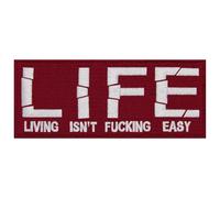 EmbTao LIFE Vivere non è fuck*king facile Termoadesiva Cucibile Ricamata Toppa