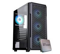 EMCA4 Computer Gaming PC Assemblato Ryzen 5 5600X - RTX 4060 8GB - M.2 1TB nvme - Ram 32GB DDR4 3200Mhz - 4 ventole RGB - Windows 11